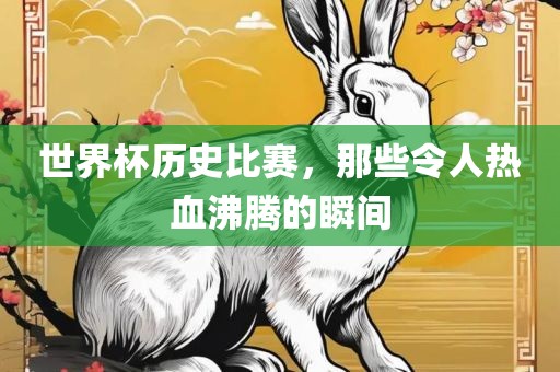世界杯历史比赛，那些令人热血沸腾的瞬间